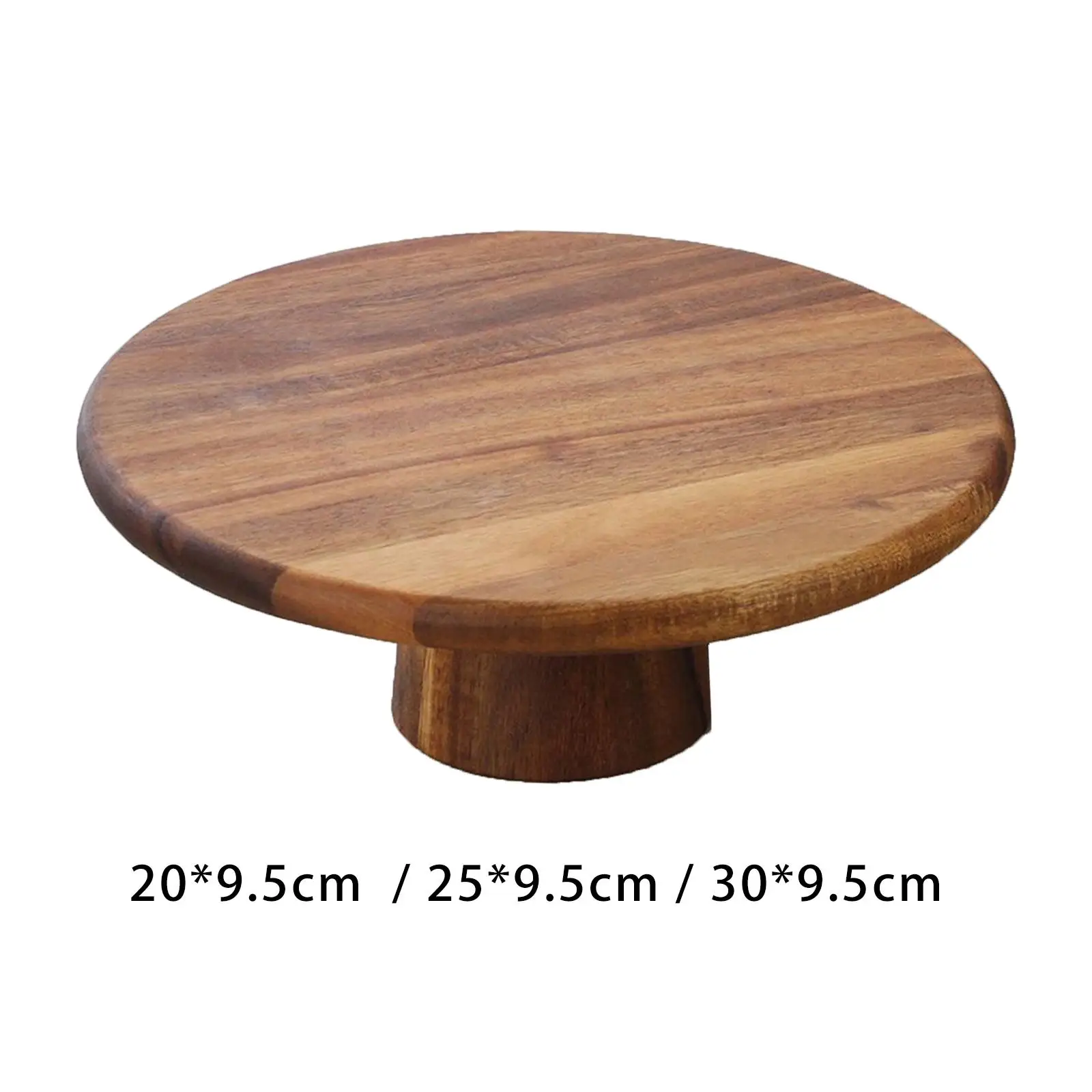 Wood Cake Stand, Multiuse Cheese Board Serving Tray Cupcake Holder Cake Table Display Platter Appetizers Plate