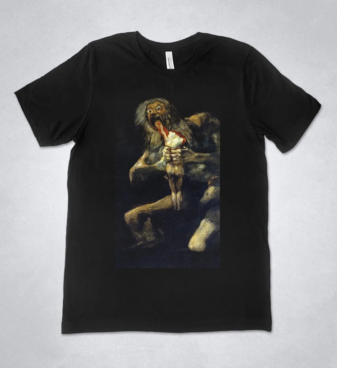 Francisco De Goya T-shirt Saturn Devouring His Son Art Tee Shirt Artist Gift Macabre Art