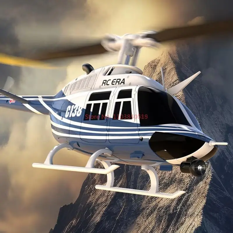 Beeldsimulatiemodel van Rc Era C138 Zeskanaals 3D Rolling Single Blade Rolroer Gratis op afstand bestuurbare helikopter Bel206