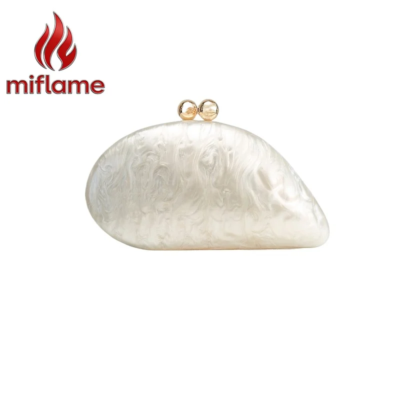 

Miflame Evening Clutch Elegant Acrylic with Chain Strap Shoulder Crossbody Handbag for Women Wedding Party Formal Occasion