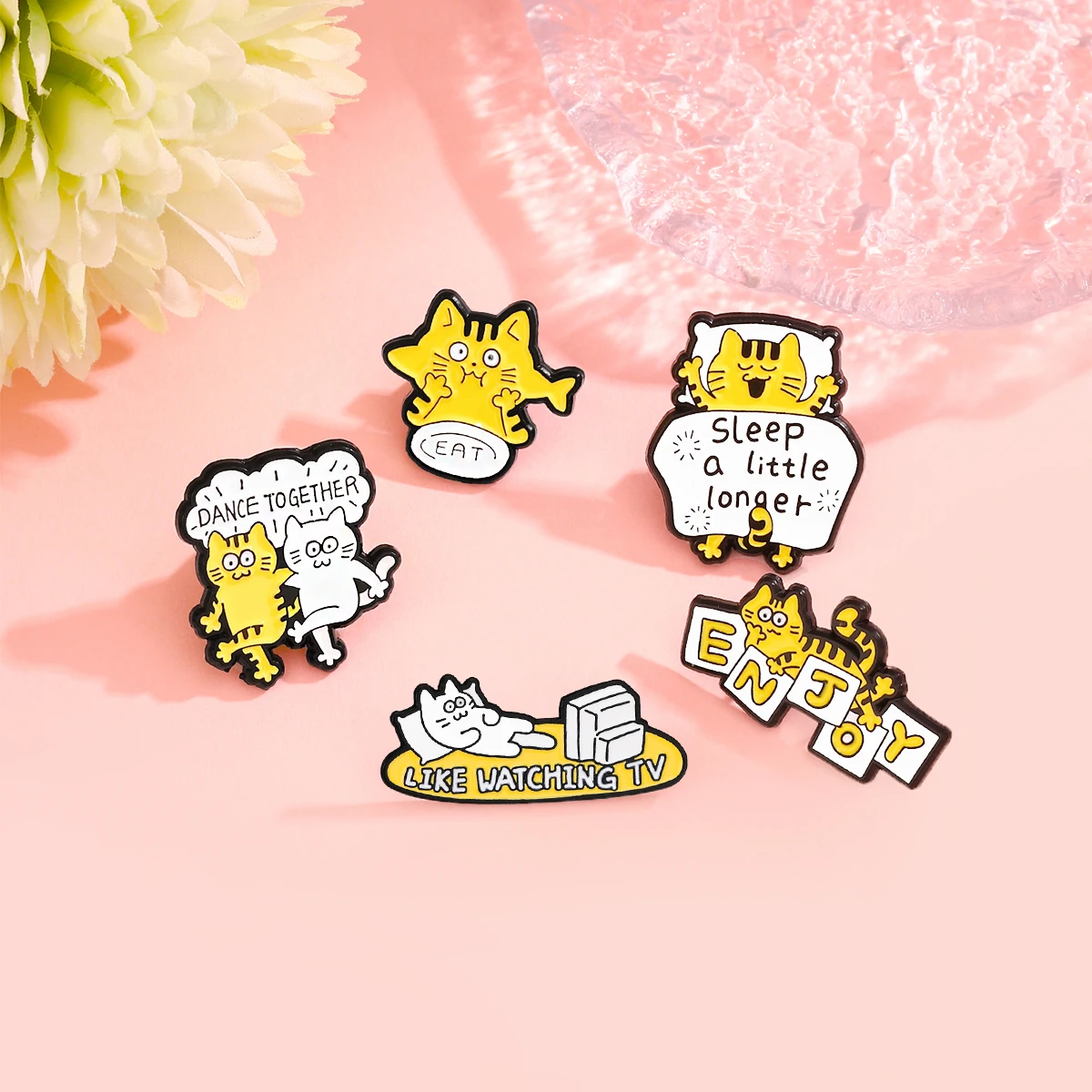 Cartoon cute little tiger sleeping funny and chic jewelry brooch clothing backpack decoration pin gift view 3