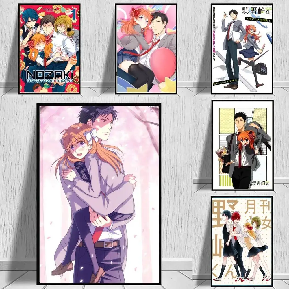 Animation Gekkan Shojo Nozaki Kun Posters Living Room Bar Cafe Quality Canvas Vintage Style Comics Painting Art Home Wall Decor