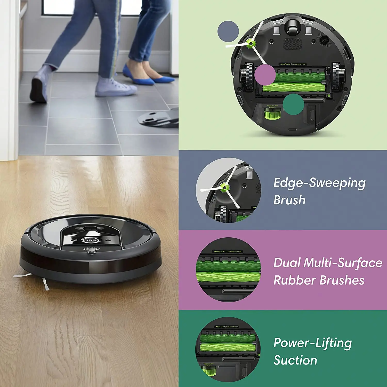 Pengganti untuk iRobot Roomba i7 i7 + E5 E6 E7 suku cadang penyedot debu Robot sikat sisi utama Filter Hepa Aksesori kantung debu