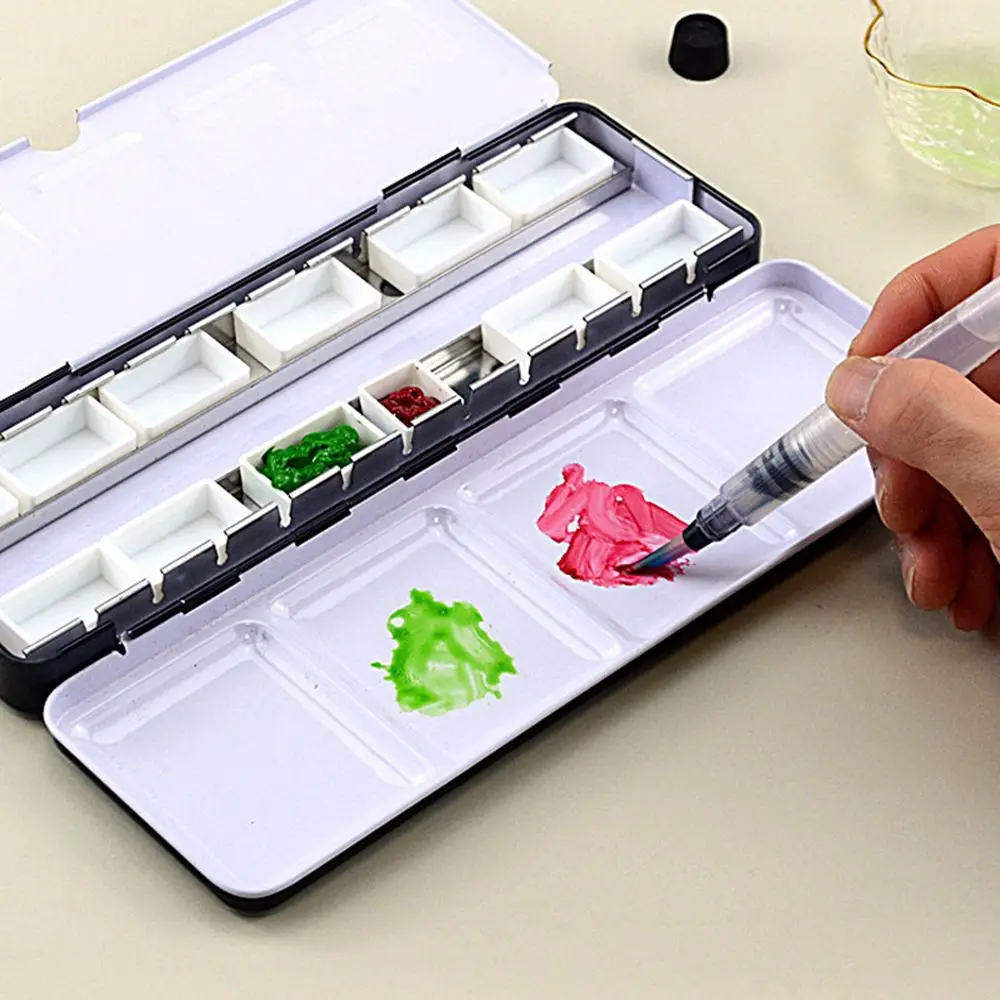 6/12/24/48pcs White Empty Full Pan Half Pans Artists Painting Supplies Art Supplies Paint Palette Watercolor Paint Grid