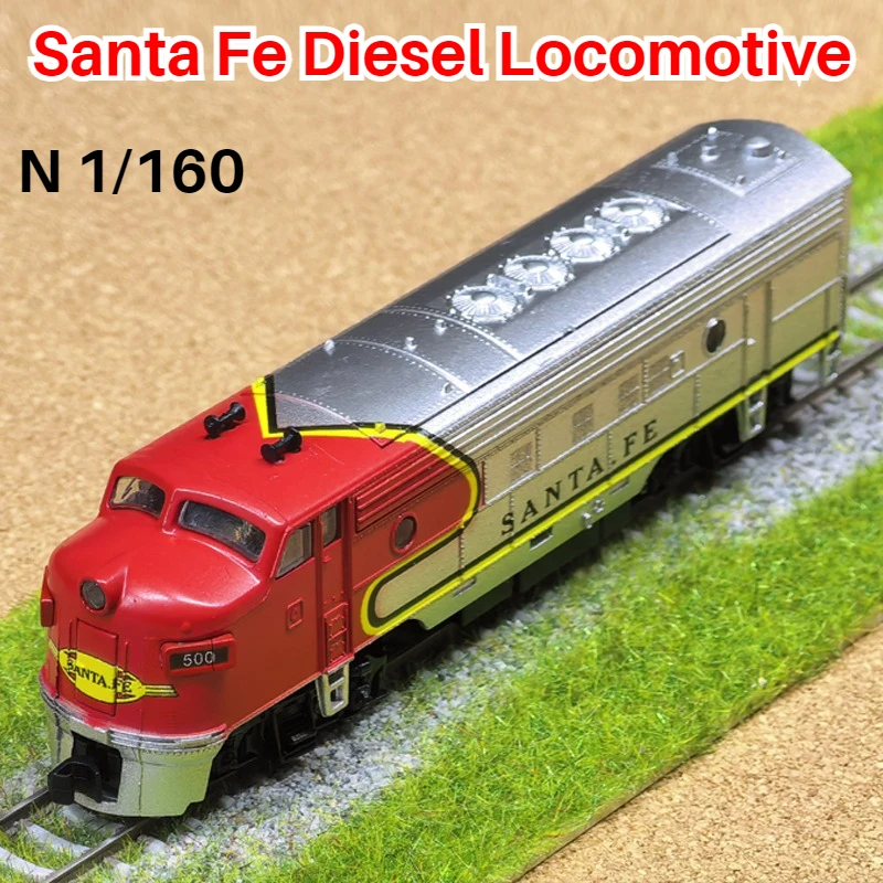 

N-тип 1/160 модель поезда Santa Fe дизельный локомотив из сплава миниатюрная модель песочный стол украшения игрушка для мальчика подарок