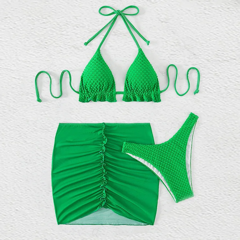 Sexy Green Bikinis Women's Swimwear Female Swimsuit For Swimming Wear Bathing Suits Brazilian Bikini Set Beachwear Pool Bather