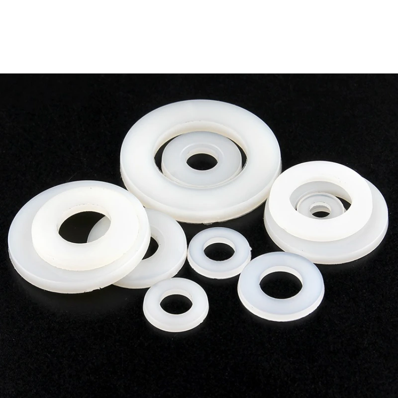 الأبيض النايلون غسالة مطلي شقة فاصل الأختام غسالة حشية بلاستيكية حلقة M2/M2.5/M3/M4/M5/M6/M8/M10/M12/M14/M16/M18/M20 #5
