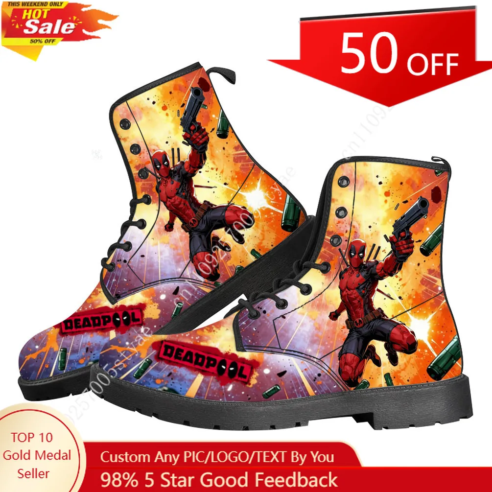 

Marvel Deadpool Wade Winston Wilson Casual Boots Mens Womens Customize Made Boots High-quality lightweight Boots