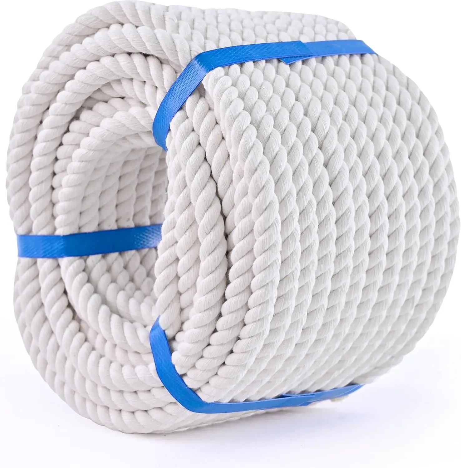 

Белый хлопковый канат 1/2 дюйма x 50 футов, натуральный, крученый, для перетягивания каната, навигации, фитнеса, рукоделия