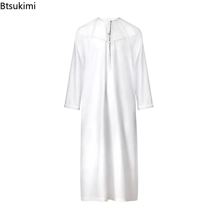 2026 Abaya Islamic Men Robe Muslims Dresses Djellaba Simple Fashion Applique Shirts Arabic Dress Men Ethnic Clothing Gift Thobe
