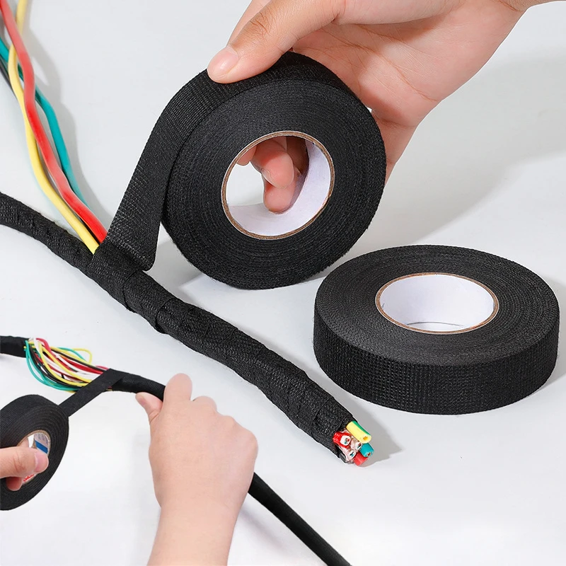 25MM*20M Auto Car Flannel Flannelette Adhesive Tape Wiring Harness Anti Rattle Self Adhesive Felt Tape Auto Repair Tools