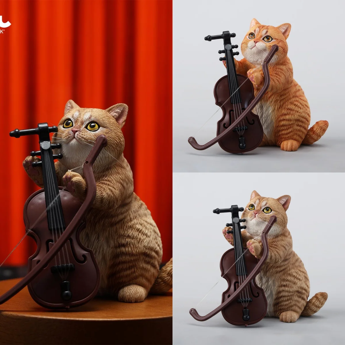 

JXK JXK261 музыка, играющий кот, милая скрипка, игрушка для кошки, креативный орнамент, декор для рабочего стола, украшение для сцены, реквизит, аксессуары для подарков