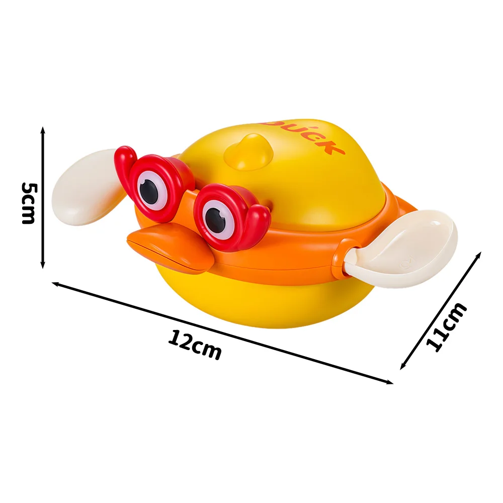 ของเล่นอาบน้ำเด็ก – ของเล่นเป็ดน้อยสีเหลืองน่ารัก ว่ายน้ำได้ พร้อมดีไซน์โซ่ไขลาน ใช้ได้กับอ่างอาบน้ำ สระว่ายน้ำ และชายหาด สำหรับเด็กวัยหัดเดินและเด็กเล็ก
