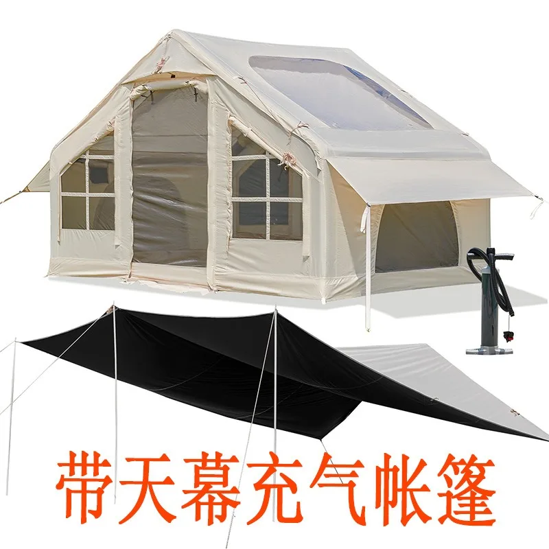 Inflatable Tent for Outdoor 5-8 Person Camping, Mosquito-proof, No Need To Set Up, Portable Cabin, Inflatable Tent with Canopy