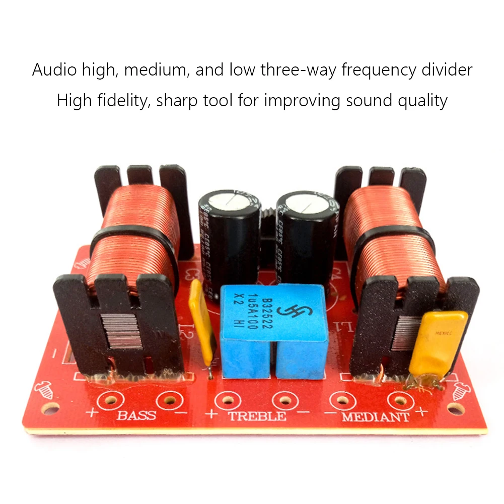 150W 3 Way Audio Woofer Crossover Filter 950Hz/6000Hz/6000Hz Audio Hifi Filter Circuit Board Adjustable DIY Home Car Speaker