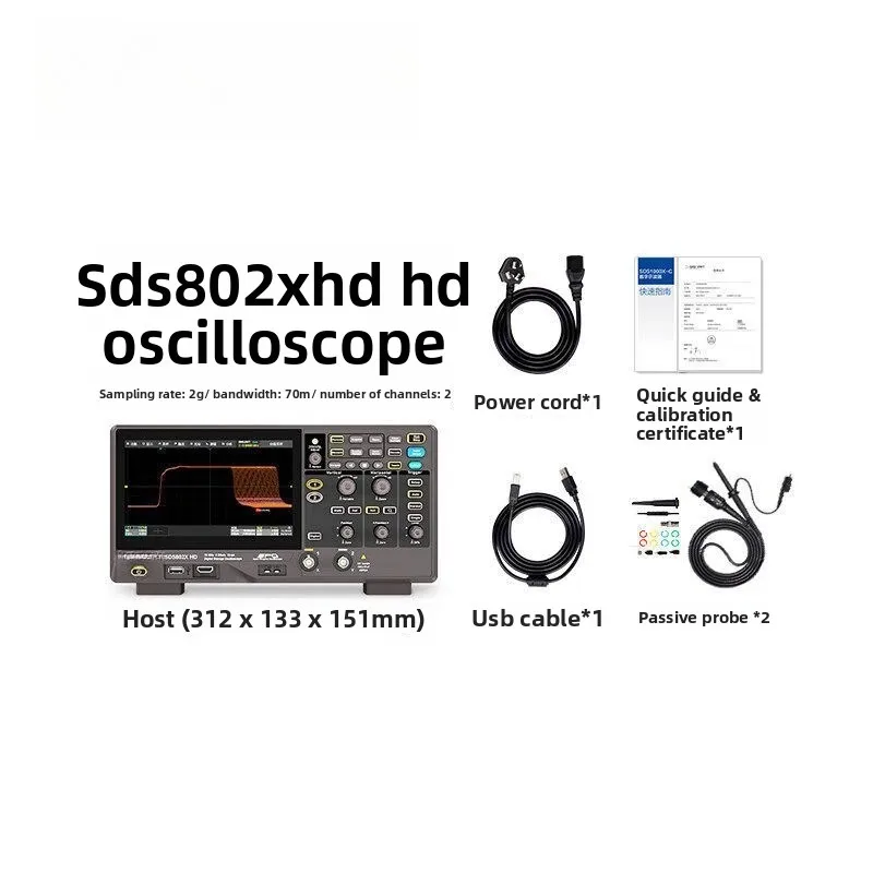 SDS800XHD Series High Resolution Oscilloscope 12Bit Resolution SDS804X SDS802XHD