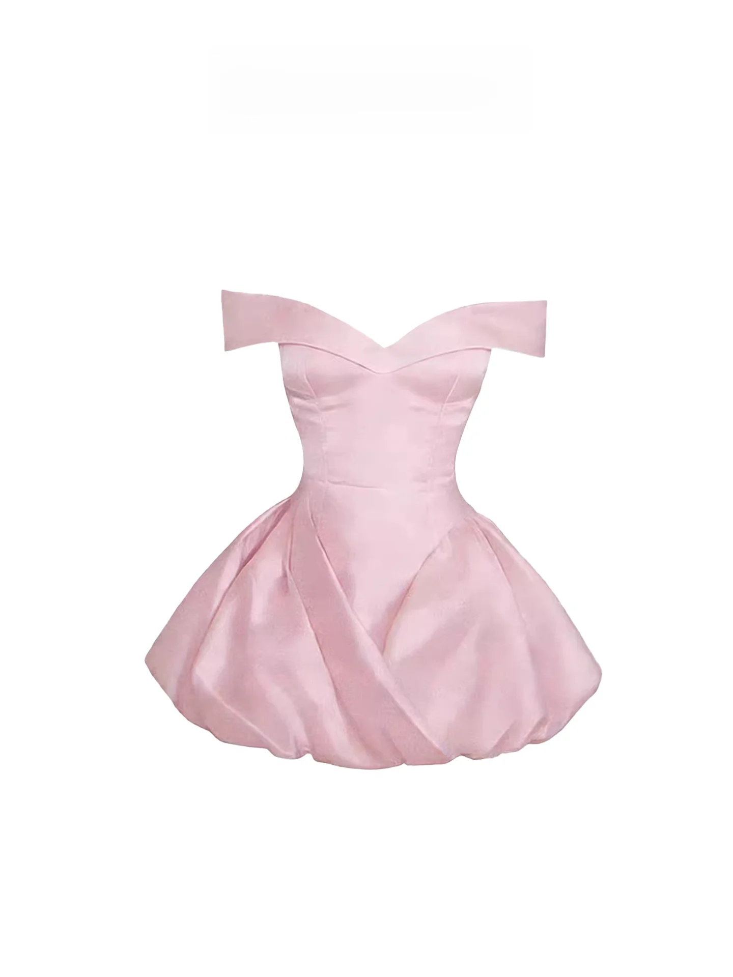 

Летнее повседневное платье Sweet Princ Sle розового цвета с одним открытым плечом, короткой юбкой и высокой талией, А-силуэт, большие размеры для женщин