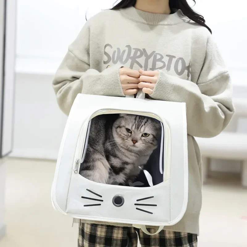 

Bag Cat Backpack Outdoor Pet Cat Carrier Breathable Portable Shoulders Bag for Cats Transport Carrier Small Dogs Women's Bag