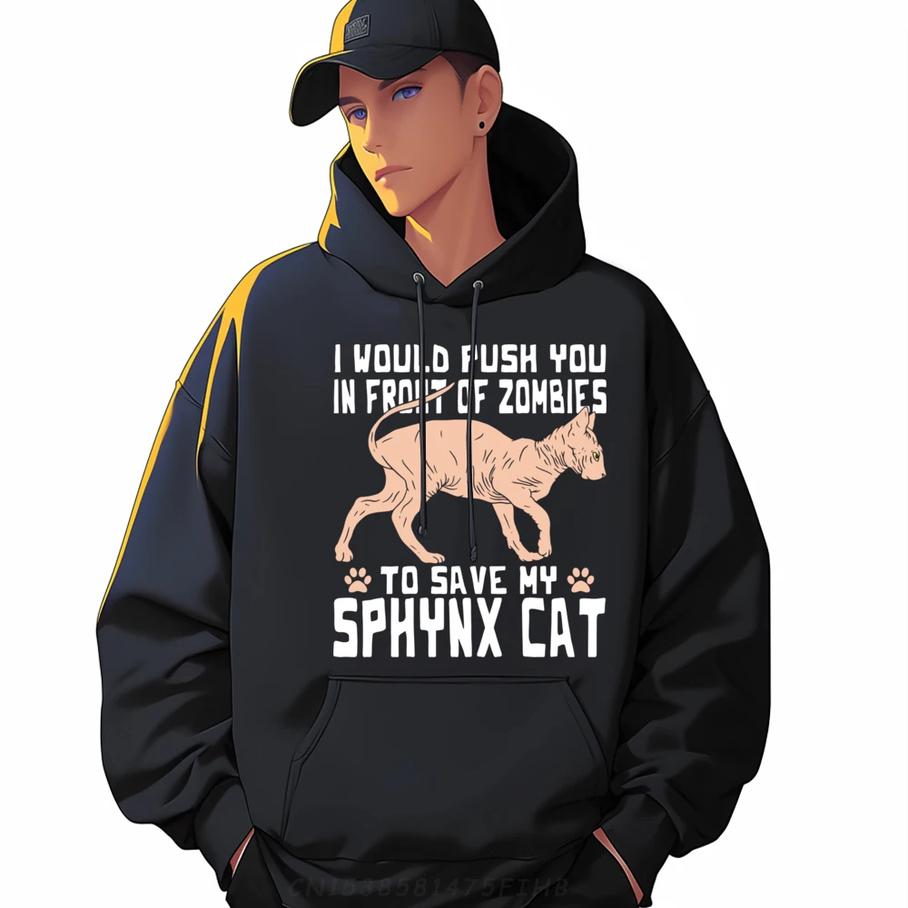 

Sphynx Cat Mama Cat Lover Sphynx Cat Food Hairless Cat Sports Hoodie Men High Quality Christmas Sweater