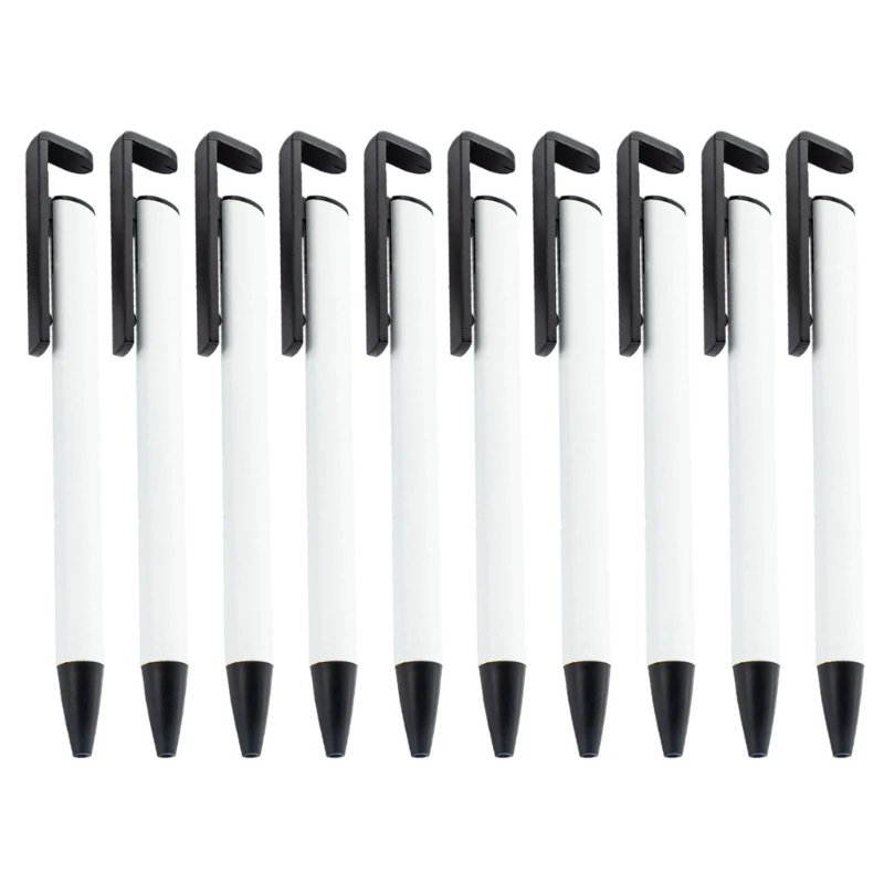 10Pcs Retractable Ballpoint Pen Sublimation Pen Blank for Heat Transfer