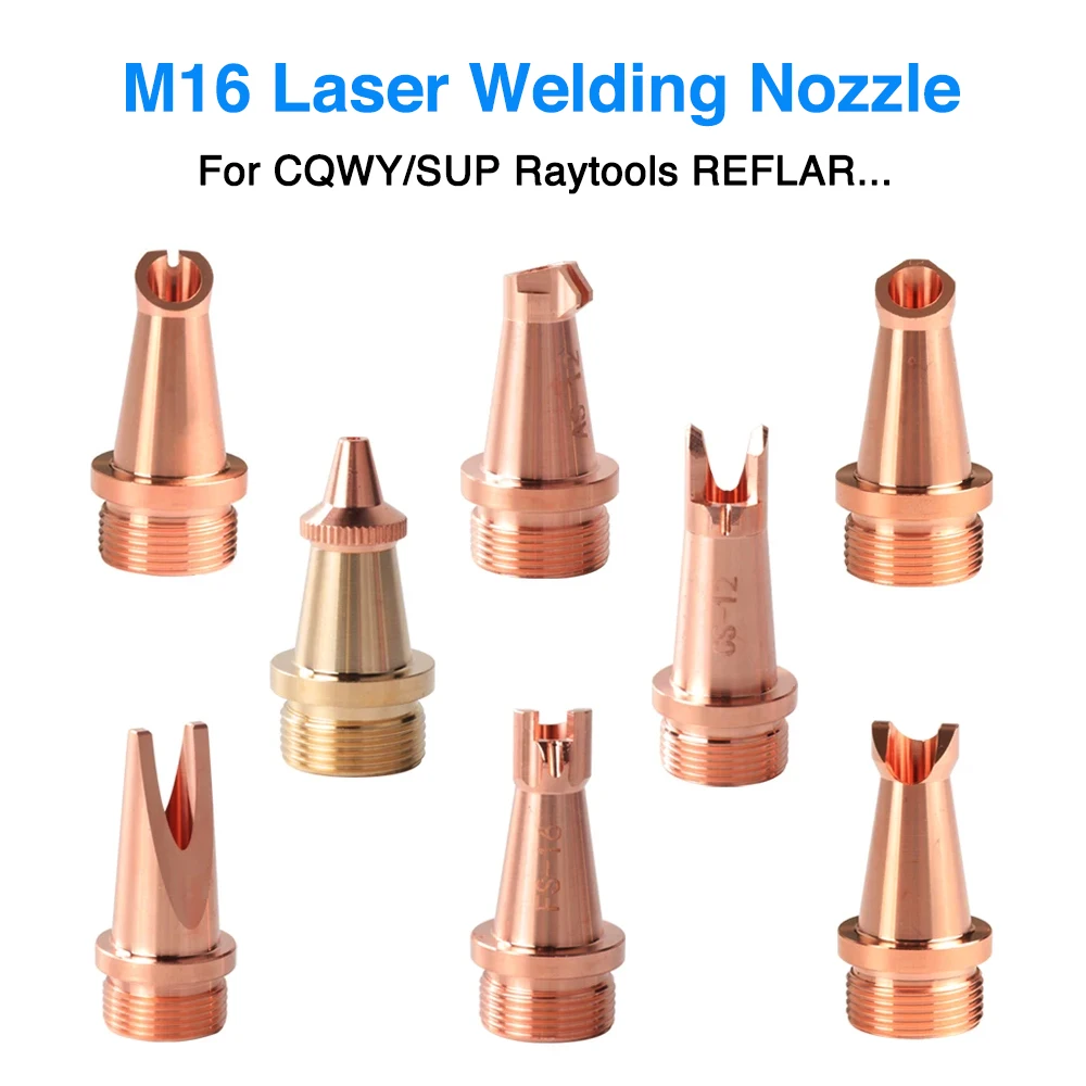 XJCUT 10Pcs/lot CQWY M16 Laser Welding Head Nozzle Copper Welding Nozzles For SUP20S Raytools RELFAR Laser Hand-held Welding