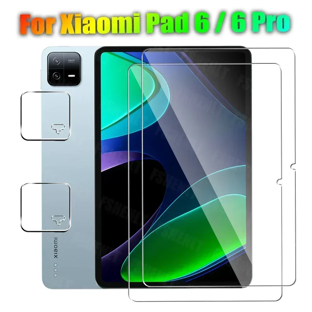 Protective Film for Xiaomi Pad 6 / 6 Pro (11 inch) 2023 Screen Protector with Camera Tempered Glass 9H hardness Anti-scratch