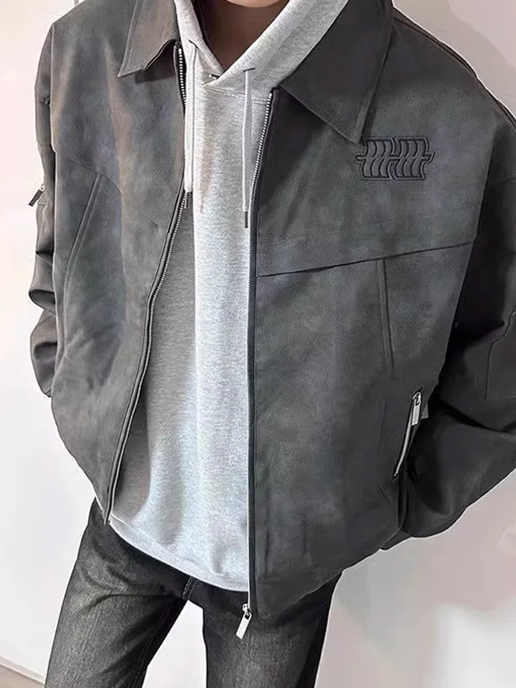 

Cleanfit American Retro ort Pilot Jaet Men's Thiened Faion Brand High-End Feeling Cotton Coat Outerwear for Autumn Wi...