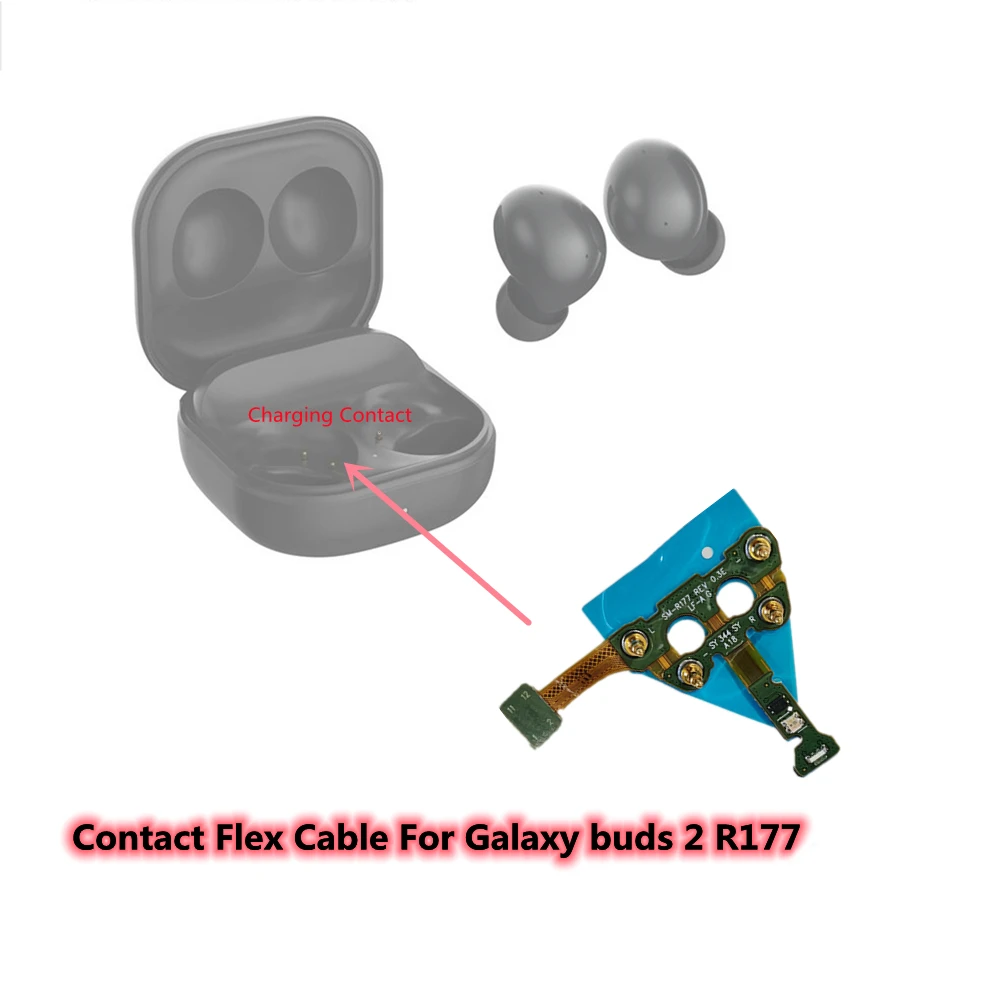 1pc Replacement Charging Contact Flex Cable Charging Box Flat Cable for Samsung Galaxy Buds 2 R177 Compartment Repair Parts