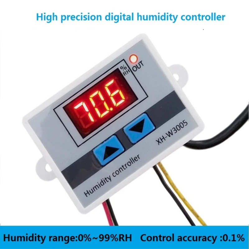 W3005 110V 220V 12V Digital Humidity Controller instrument Humidity control Switch hygrostat Hygrometer SHT20 Humidity sensor