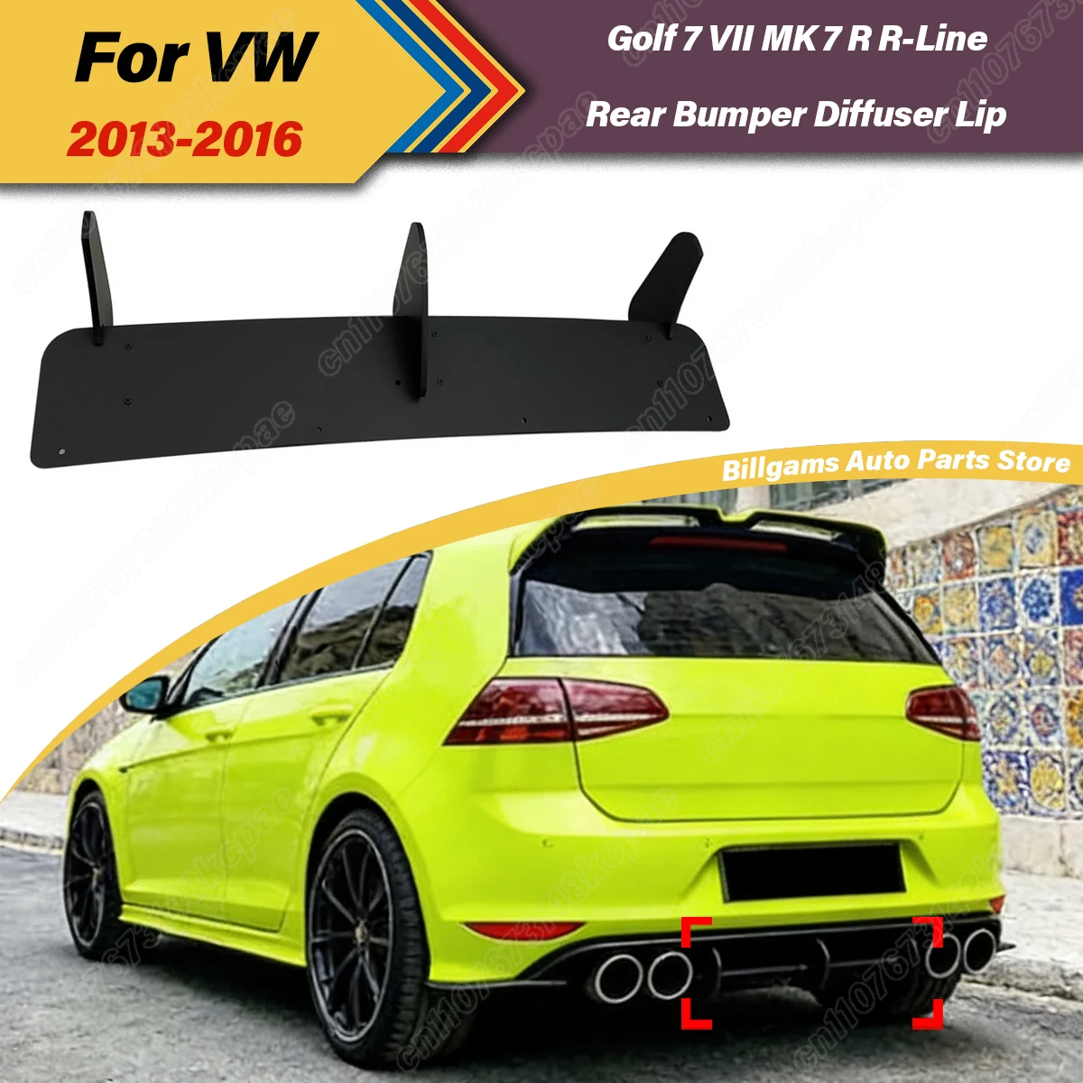 

Для VW Volkswagen Golf 7 VII MK 7 R R-Line 2013 2014 2015 2016: Декоративный спойлер-диффузор на задний бампер, элемент обвеса кузова