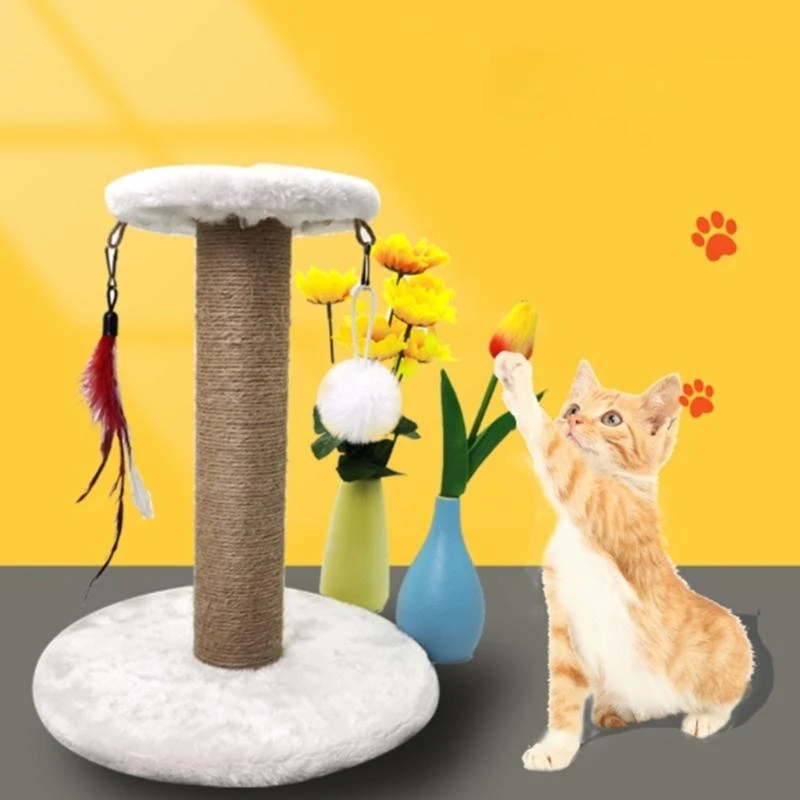 

Round Sisal Cats Climbing Frame Detachable Wear-resistant Cats Scratch Post