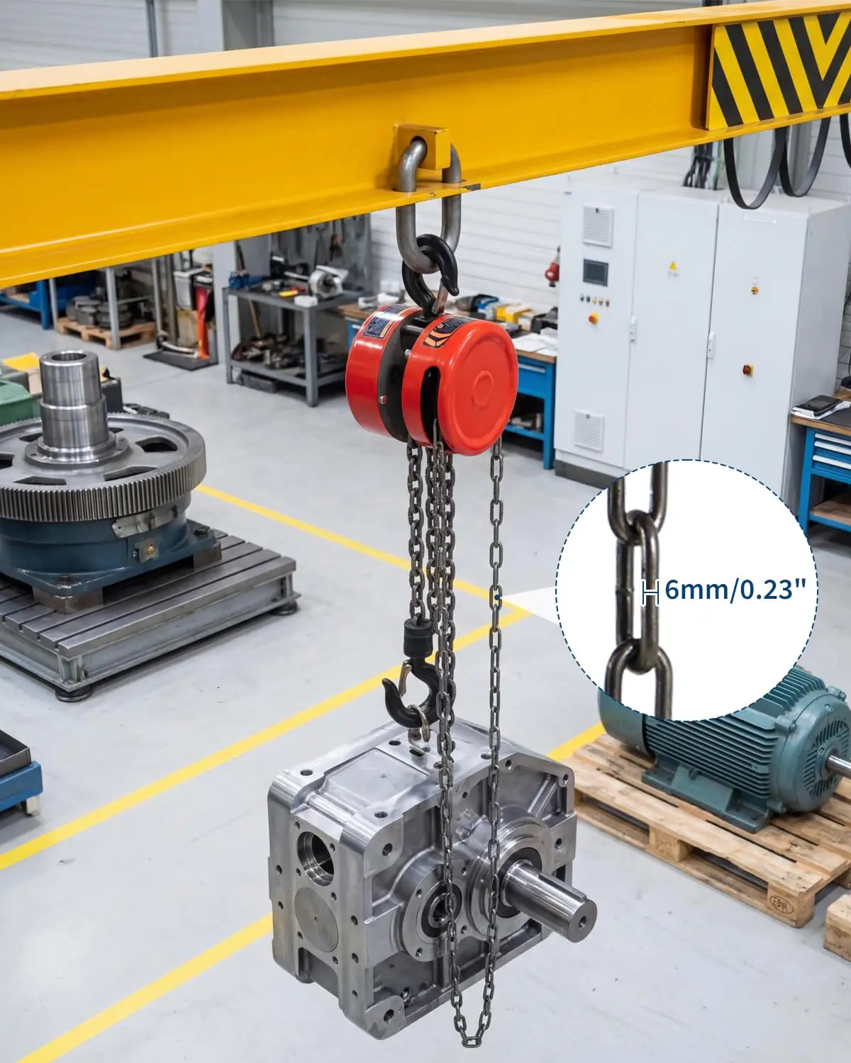 1 Ton Rope Pulley Block Zinc Alloy Hook 360° Rotatable Handheld Crane Heavy Duty Polyethylene Rope Pulley Hoist Manual Lifting Device 10 FT