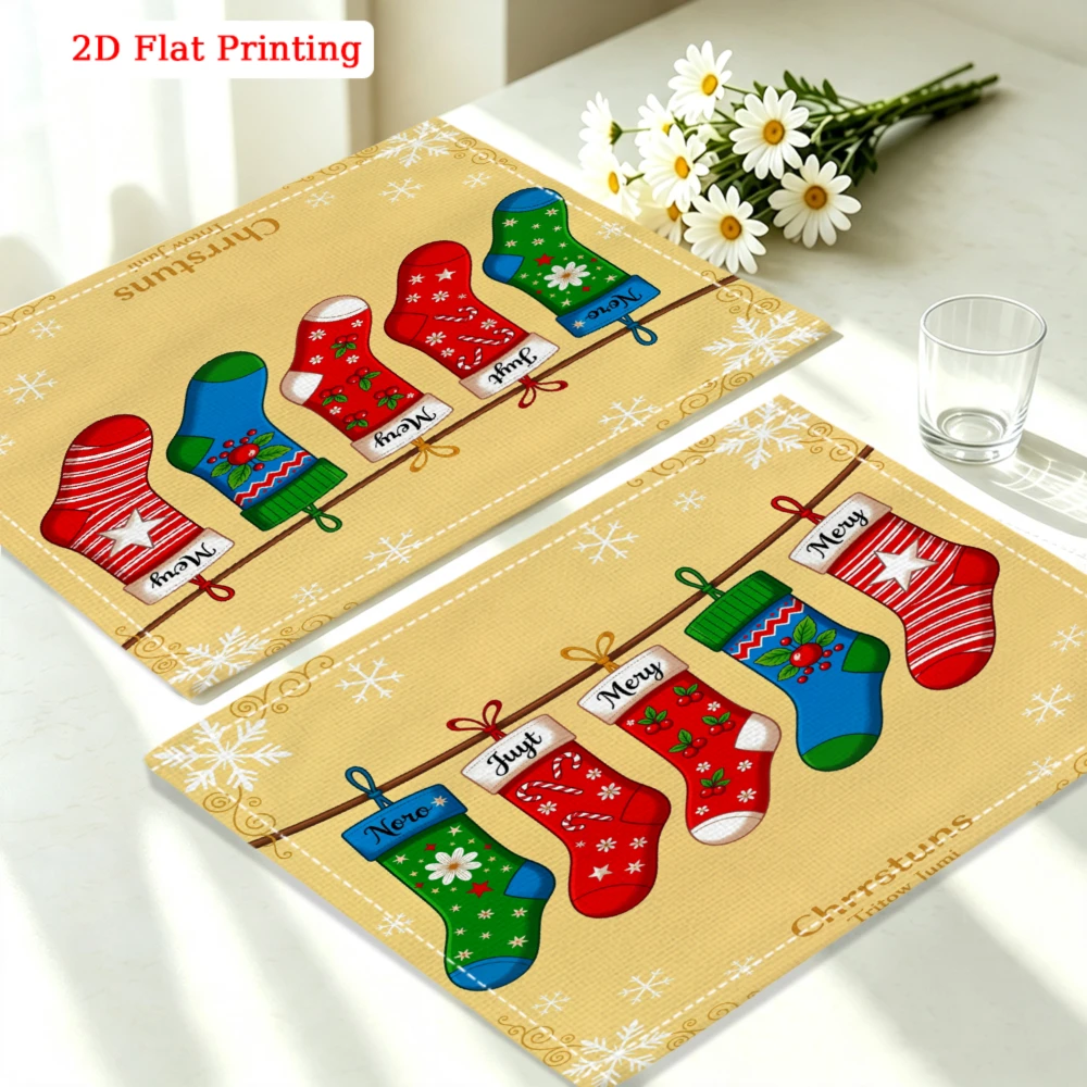 Set de 5 dessous-de-plat en li - Christmas Stocking Hanging avis et prix