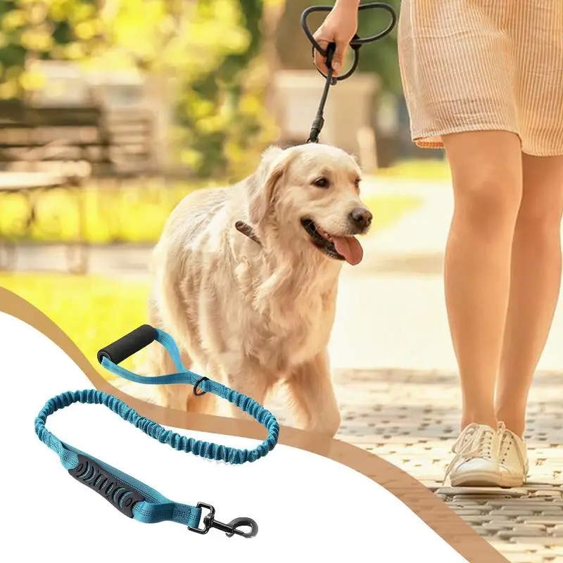 Nylon Lead For Dogs Shock-Absorbing Elastic Dog Lead High-Density Pet Lead With Handle Wear-Resistant Dog Lead For Walking