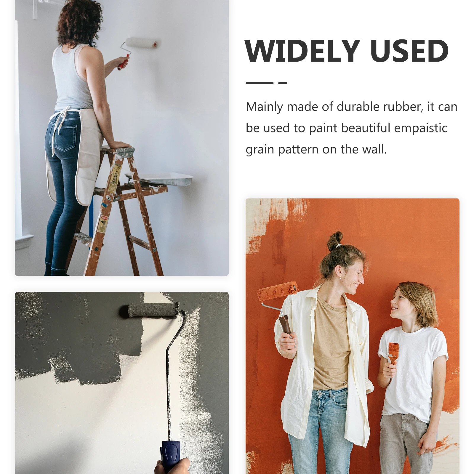 

Краска для обоев, резиновый клей, валик для украшения стен, легкий прочный валик для узоров, инструмент для печати зерен, синий