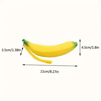 1個矽膠香蕉皮夾 - 可水洗迷你防水鑰匙包,可愛筆和文具收納包,適合日常使用和旅行。 10 最佳銷售 矽膠錢包 - №1