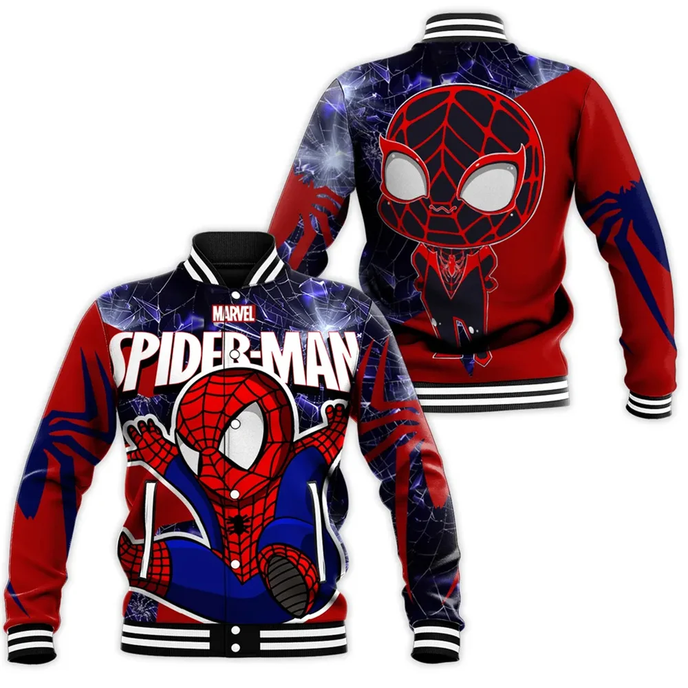 

Disney children's new spring and autumn pullover sweatshirt handsome Spider-Man men's outdoor sports baseball uniform street Har