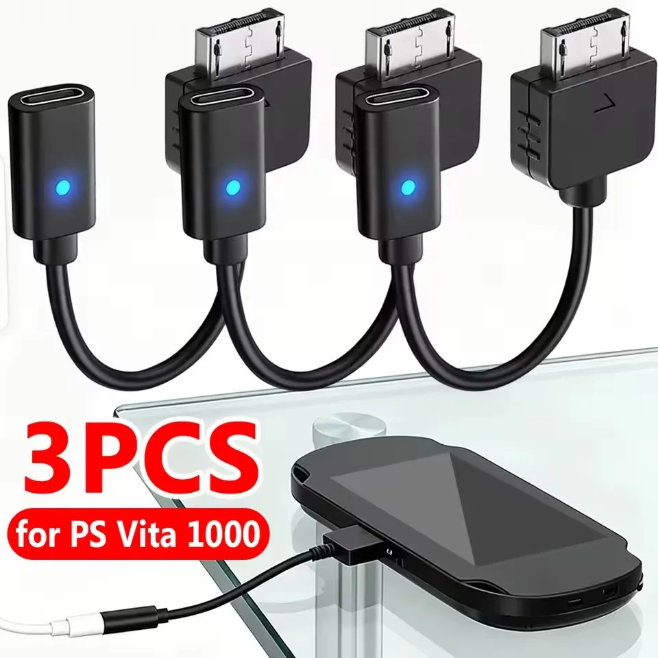 Cable Adaptador de Carga USB Tipo C para Consola de Juegos Playstation PSVita 1000, Cable de Carga Corto USB-C Hembra para PS Vita 1000