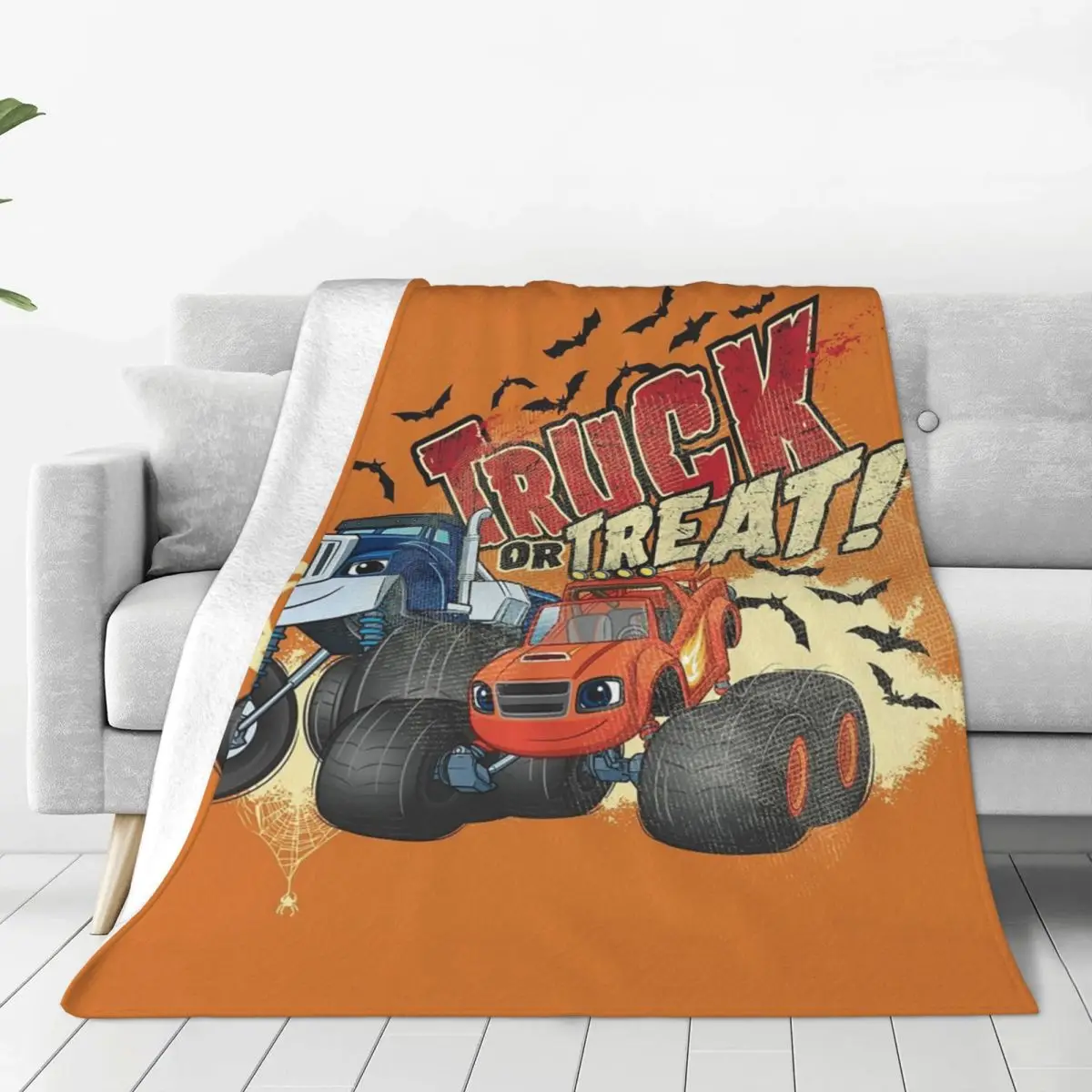 Blaze And The Monster Machines Crew Blanket Soft Warm Flannel Throw Blanket Bedspread for Living room Picnic Travel Home Couch