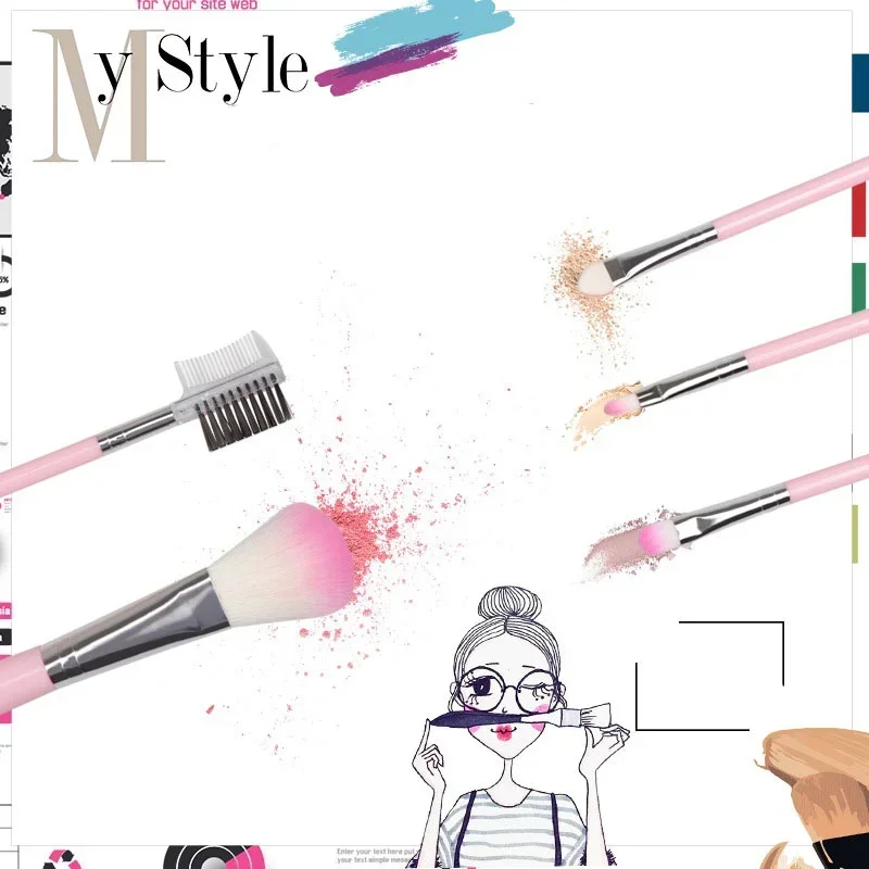 5/10/20Pcs Professional Soft Makeup Brushes Set Cosmetics Powder Foundation Eyeshadow Eyeliner Lip Blending Tool