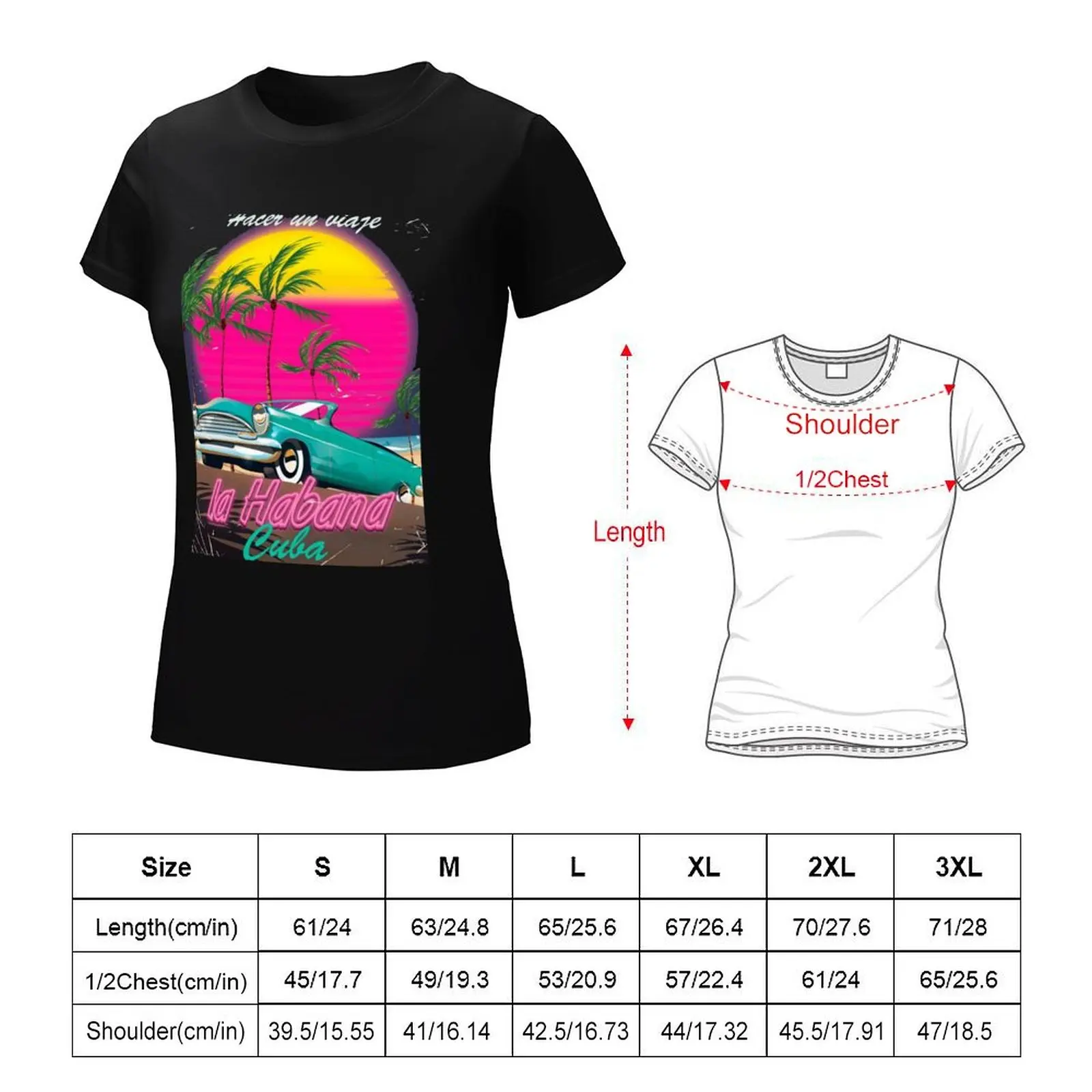 La Habana Cuba T-Shirt customs design your own shirts graphic tees animal print t-shirt dress for Women sexy