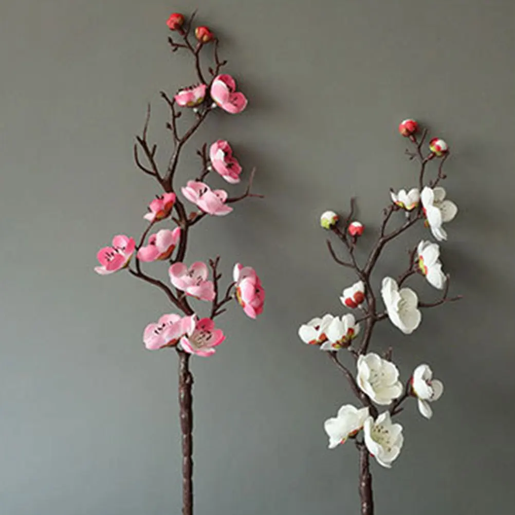 

4pcs Artificial Wintersweet Flower Decor For Home Party Decoration Fake Flowers Simulation Flower Festive Decor Scene Layout