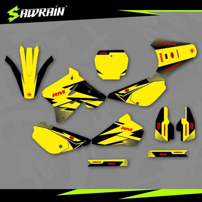 

Sawrain Motorcycle Graphics Backgrounds Decal Stickers Kits for SUZUKI 01-18 RM85