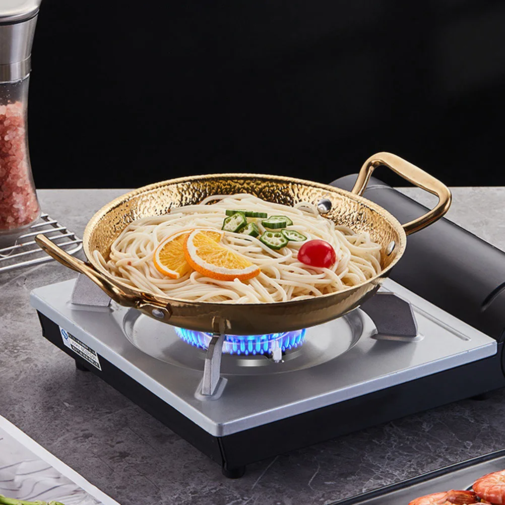 

Stainless Steel Sukiyaki Pot Double Handle Food Serving Tray Multipurpose Plate for Weddings Birthdays Parties Restaurants