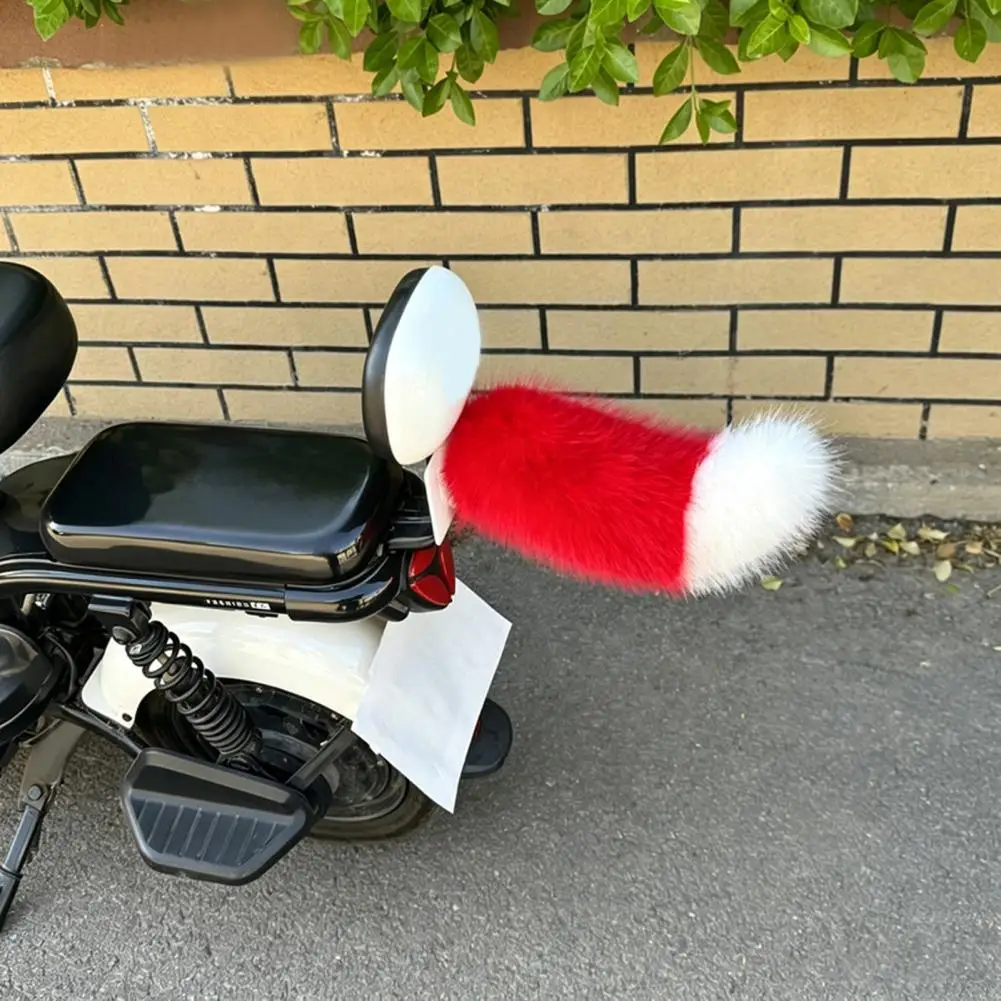 Remote Control Electric Plush Tail for Car Rechargeable Furry Tail with Adjustable Speed Universal Fuzzy Tail Auto Decoration