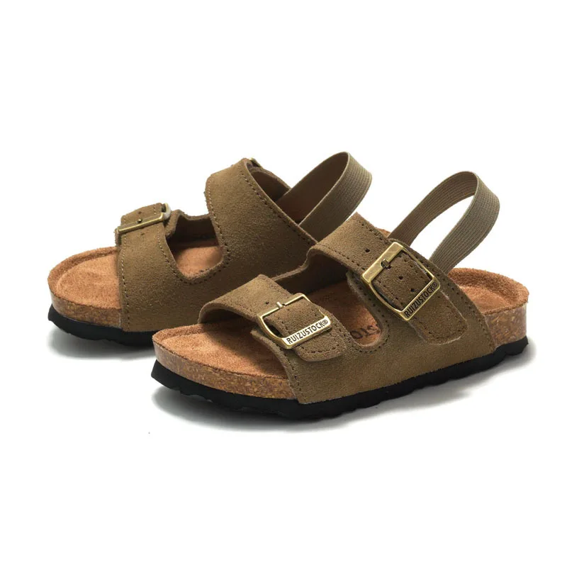 Spring Autumn New Product Children's Sandals with Frosted Cork for Boys Girls Beach Shoes Breathable Student Slippers