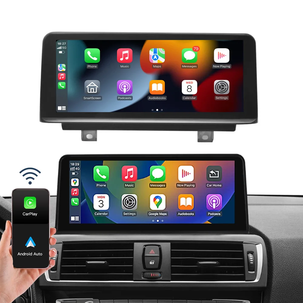 Autoabc10.25'' Wireless Carplay Android Auto Display Touch Screen 3/4 Series F30 F31 F32 F33 F36 NBT Linux Screen