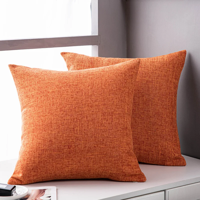 50x50/60X60/50X70CM Large Size Throw Pillow Cover Solid Linen Double Sided Waist Cushion Cover Decor Home Decorative Pillowcase