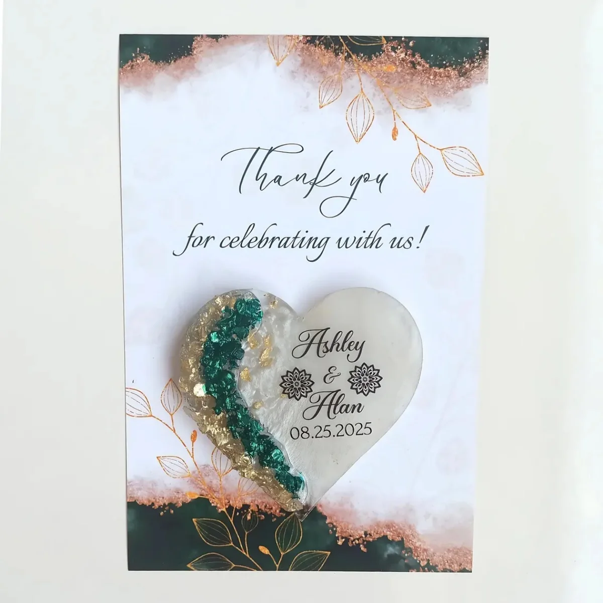 Wedding Magnet Favor for guests Personalized Wedding Gift Epoxy magnet Fridge magnet bridal shower