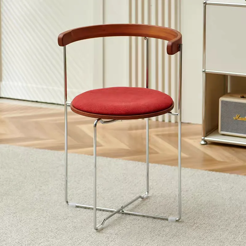 Retro Stylish Dining Chairs Elegant Minimalist Accent Foldable Dining Chairs Room Solid Wood Sillas De Comedor Furniture Home